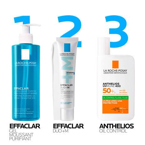 La Roche-Posay Pack Effaclar Duo+ M 40ml + Gel Moussant 50ml - Routine Anti-Imperfections Complète - Nova Parapharmacie