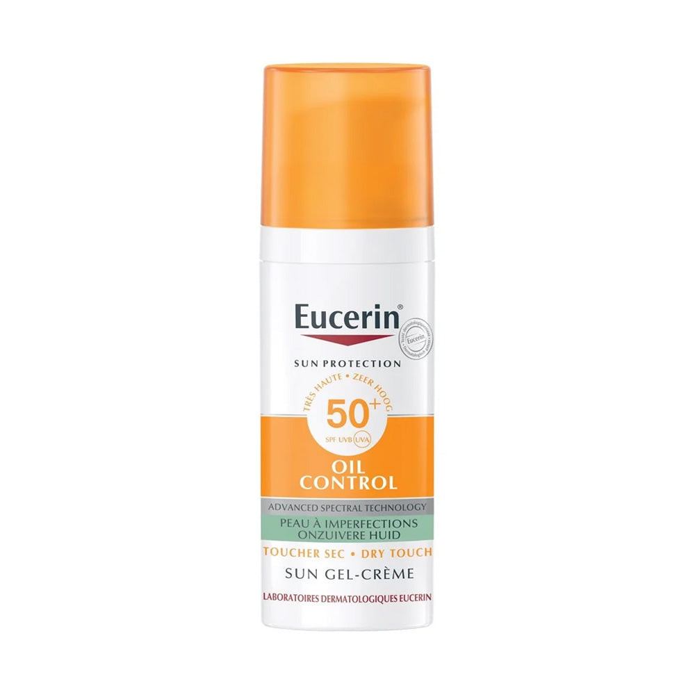 Eucerin Sun Protection Oil Control Gel-Crème SPF50+ 50ml = OIL CONTROL TOUCHER SEC &amp; DERMOPURE GEL NETTOYANT FORMAT VOYAGE| Nova Para