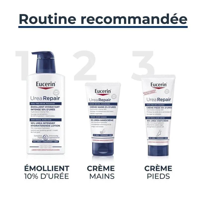 Tube Eucerin UreaRepair PLUS Crème Mains 5% Urée 75ml Nova Para Maroc livraison rapide