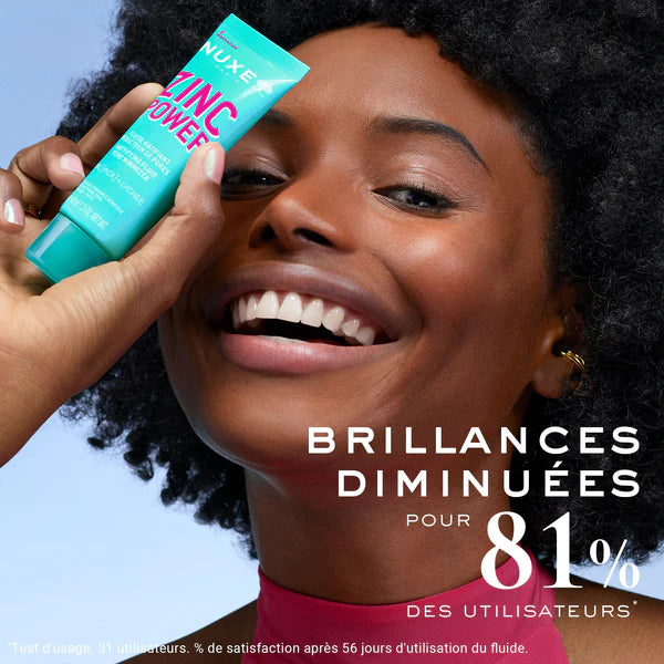 Réducteur pores NUXE Zinc Power Fluide Matifiant 40ml soin visage peaux grasses zinc power matifiant réducteur pores texture fluide - novaparapharmacie