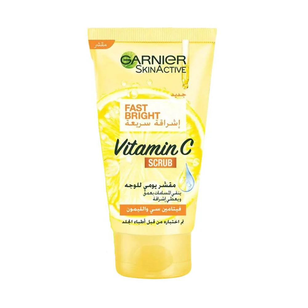Garnier SkinActive Crème gommante fast bright vitamine C vue alternative exfoliant anti-taches éclat uniforme texture douce novaparapharmacie