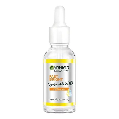 Garnier Fast Bright Booster Serum ingrédients vitamine C niacinamide 4% formule anti-taches éclaircissante