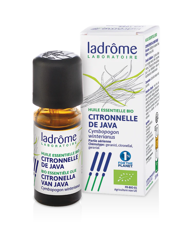 Ladrome Huile Essentielle Citronnelle de Java 10ml huile essentielle pure naturelle aromathérapie répulsive anti-moustiques - novaparapharmacie
