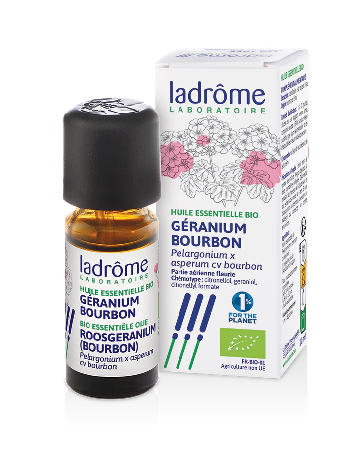 Ladrome Huile Essentielle Géranium 10ml huile essentielle pure naturelle aromathérapie bien-être relaxation - novaparapharmacie