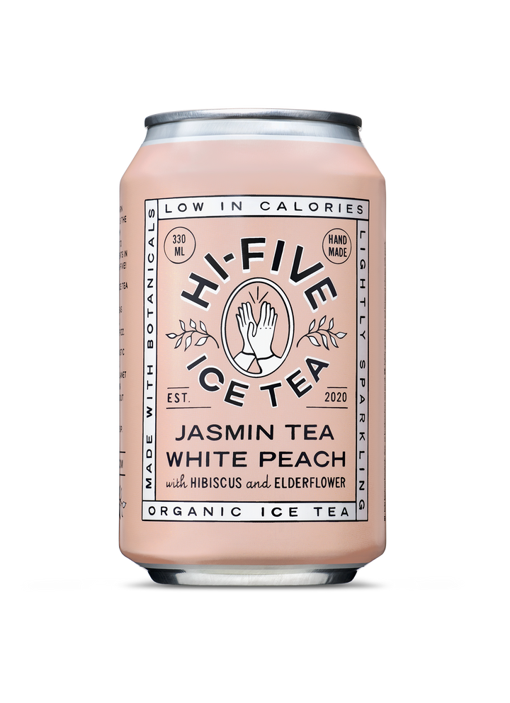 HI-FIVE Ice Tea Pêche Blanche Thé Jasmin 330ml boisson rafraîchissante naturelle florale délicate - novaparapharmacie