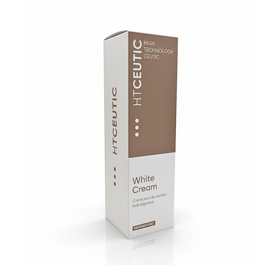 HT CEUTIC White Cream 50ml crème éclaircissante anti-taches éclaircit taches unifie teint hydrate intensément prévient lumineux - novaparapharmacie
