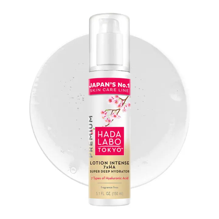 Lotion JAPANESE HADA LABO Premium Intense 150ml hydratante anti-âge 7 types acide hyaluronique effet anti-âge repulpage - novaparapharmacie