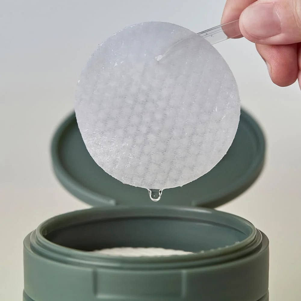 Texture double Anua HeartleaF 77 Clear Pad côté gaufré exfolie côté lisse apaise pads Heartleaf - novaparapharmacie