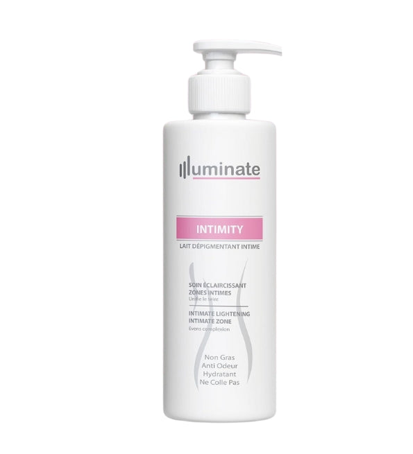 Texte alternatif SEO optimisé : "Illuminate Intimity Lait Dépigmentant Intime 120ml lait éclaircissant zone intime dépigmentation confort - novaparapharmacie