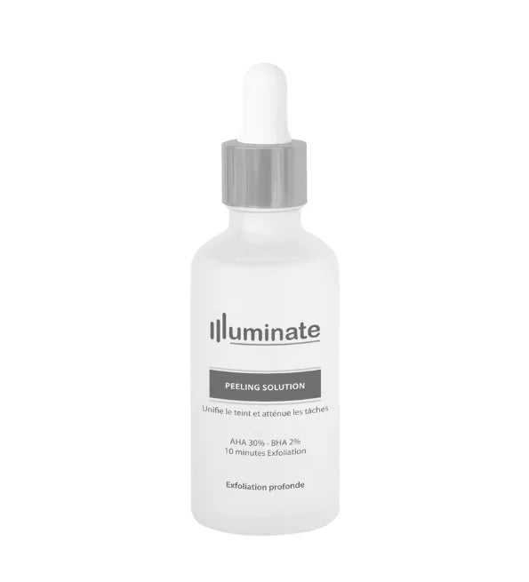 Illuminate Peeling Solution AHA 30% BHA 2% 30ml sérum exfoliant visage anti-âge éclat pores concentration - novaparapharmacie