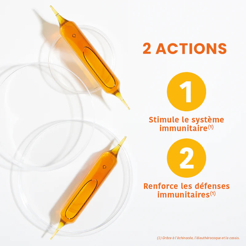 SANTAROME Immunité BIO 20 Ampoules complément alimentaire défenses naturelles  BIO échinacée acérola vitamine C - novaparapharmacie