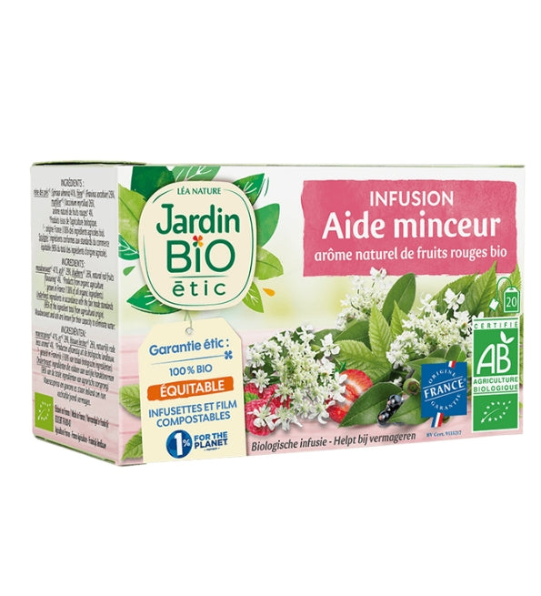 Jardin Bio Infusion Aide Minceur 20 Sachets tisane bio minceur naturelle métabolisme drainage bien-être - novaparapharmacie