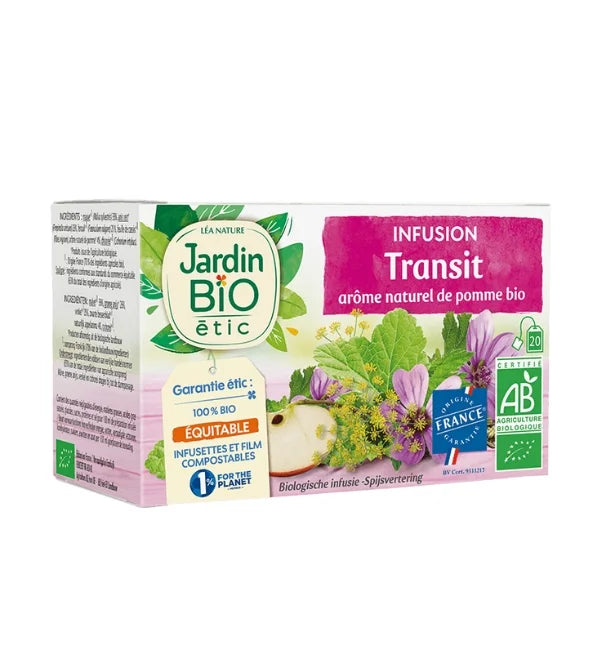 JARDIN BIO Infusion Transit Intestinal 20 sachets tisane bio digestion naturelle bien-être digestif plantes - novaparapharmacie