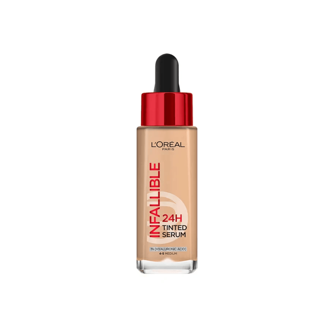 L'ORÉAL PARIS Infallible 24H Tinted Serum 30ml Fond de Teint Sérum Longue Tenue Hydratation Couverture Naturelle Toutes Teintes - Nova Parapharmacie