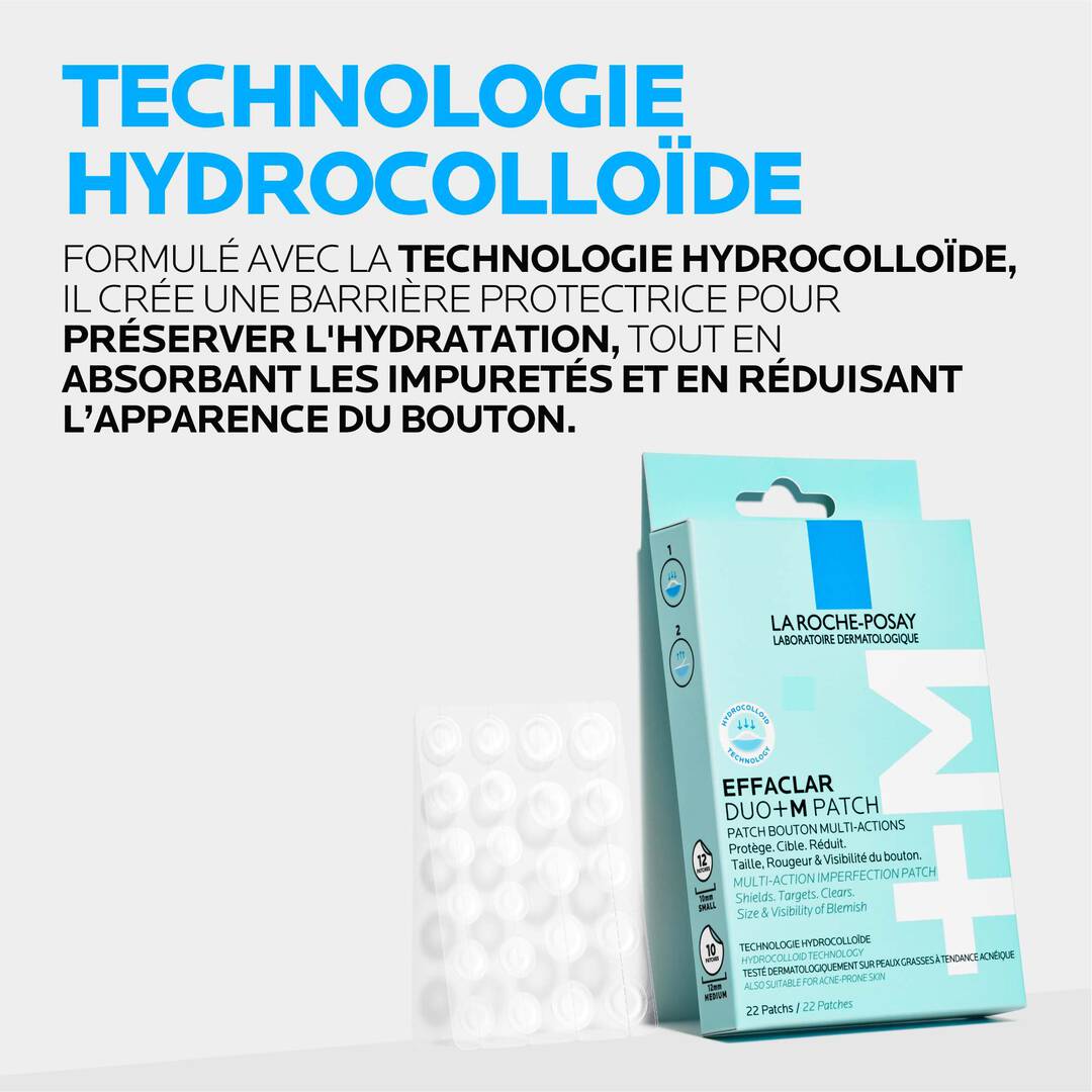Formule La Roche-Posay Effaclar Patch Anti-Imperfections DUO+M hydrocolloïde actifs purifiants ultra-fins - novaparapharmacie