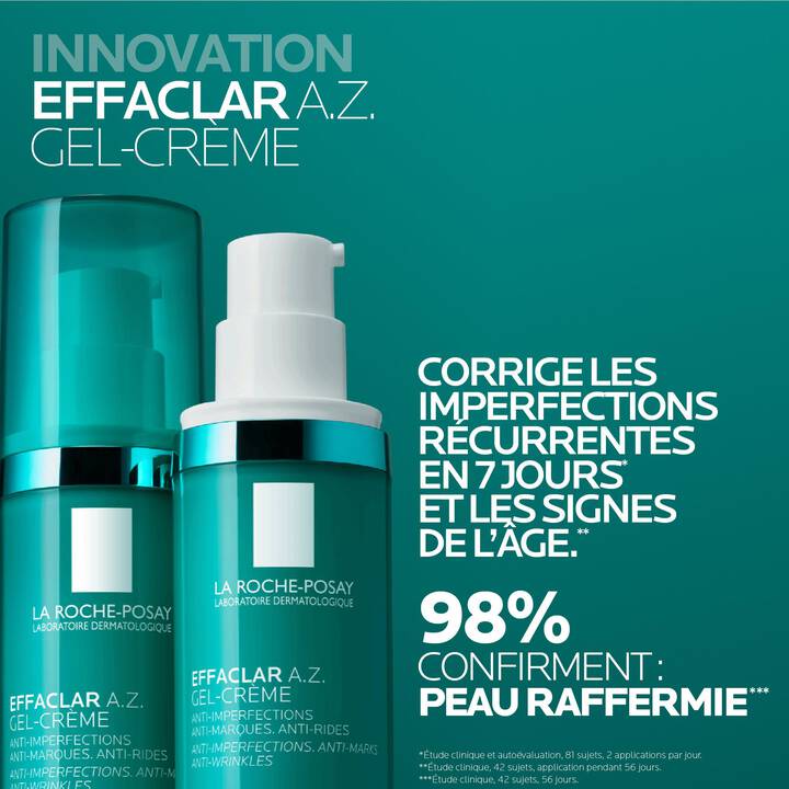 La Roche Posay Effaclar A.z Gel-Crème 40ml soin anti-imperfections ciblé acné peau grasse - novaparapharmacie