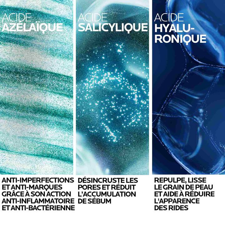 La Roche Posay formule actifs ciblés agents purifiants régulateurs sébum base non comédogène - novaparapharmacie