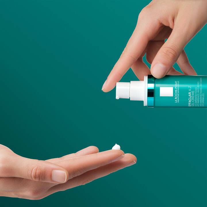 La Roche Posay application visage gel-crème anti-imperfections ciblé acné peau grasse texture légère - novaparapharmacie