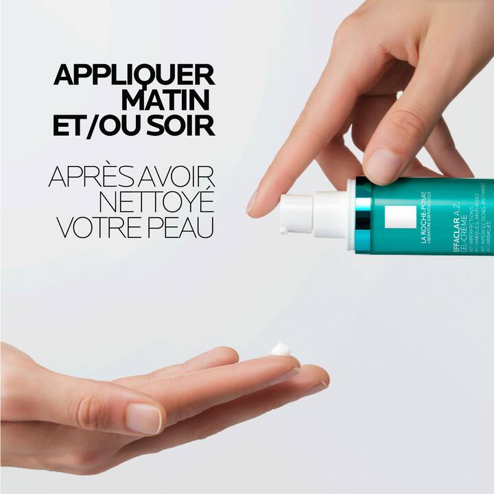 La Roche Posay application visage gel-crème anti-imperfections ciblé acné peau grasse texture légère - novaparapharmacie