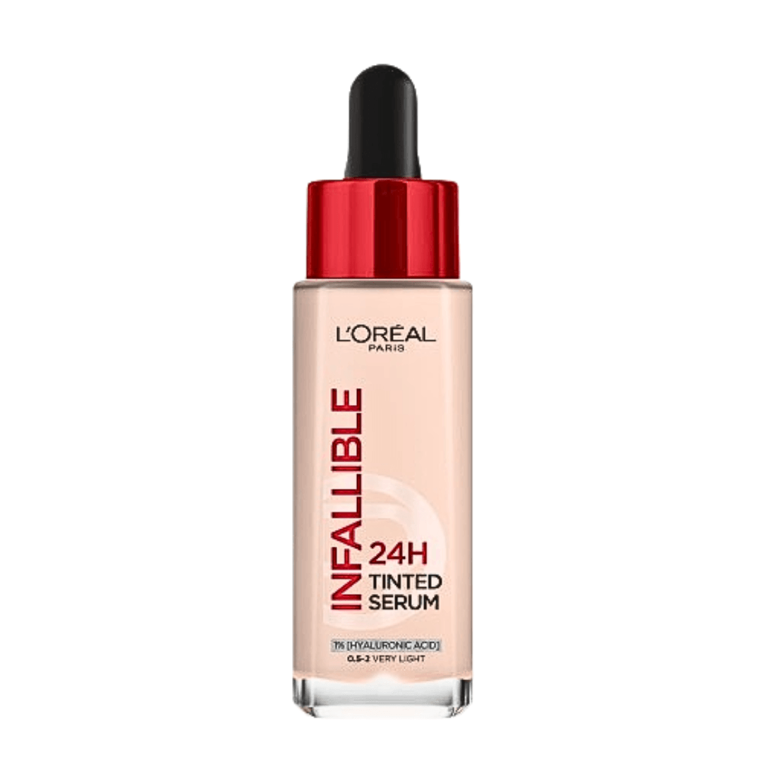 L'ORÉAL PARIS Infallible 24H Tinted Serum 30ml Fond de Teint Sérum Longue Tenue Hydratation Couverture Naturelle Toutes Teintes - Nova Parapharmacie