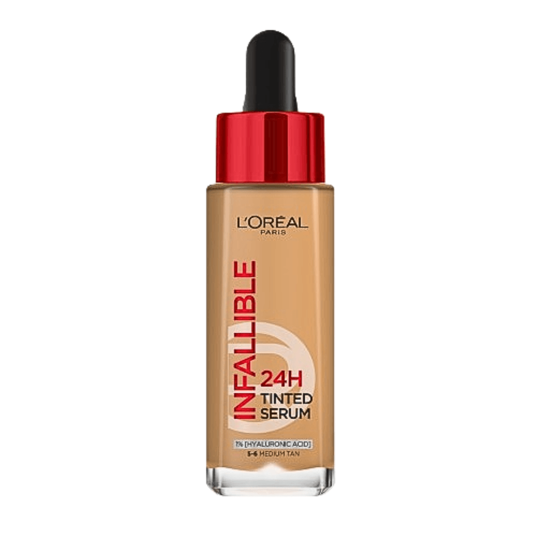 L'ORÉAL PARIS Infallible 24H Tinted Serum 30ml Fond de Teint Sérum Longue Tenue Hydratation Couverture Naturelle Toutes Teintes - Nova Parapharmacie