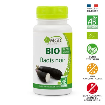 MGD bio radis noir boite 90 gélules