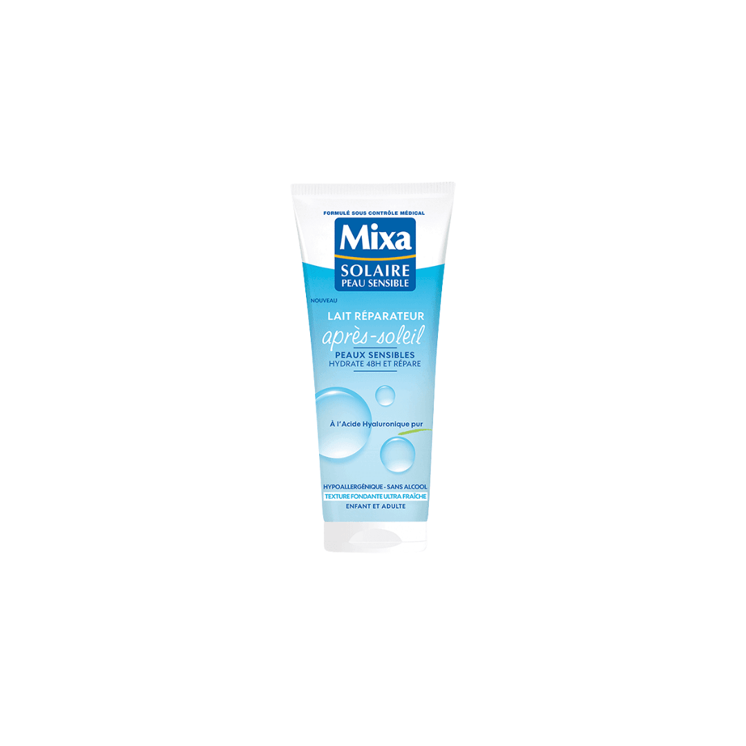 MIXA Solaire Lait Après-Soleil 200ml Soin Apaisant Corps Hydratation Réparation Peau Exposée Soleil Formule Rafraîchissante - Nova Parapharmacie