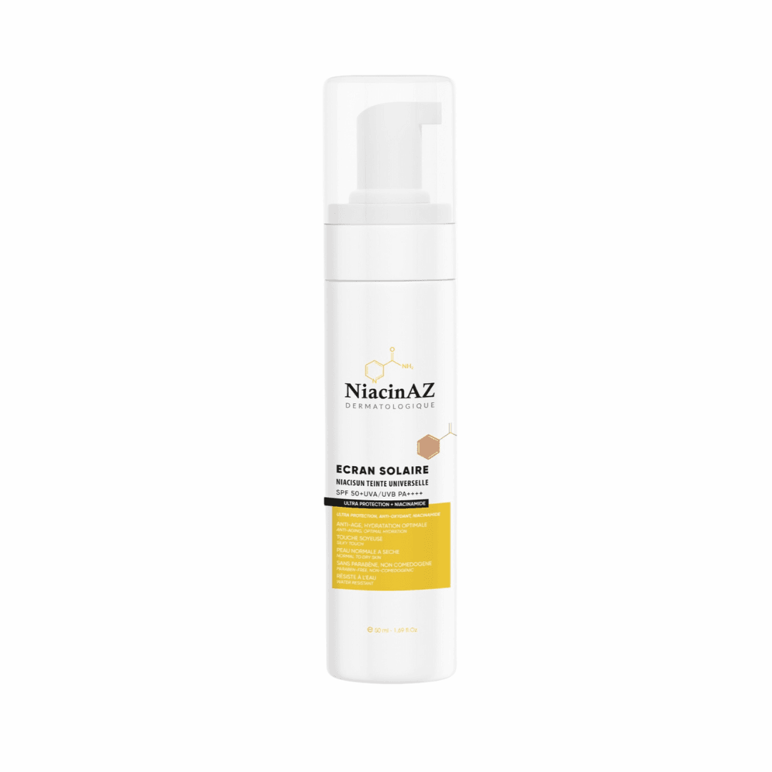 NIACINAZ NiaciSun Écran Teinté SPF50+ 50ml Protection Solaire Teintée Effet Bonne Mine Premium - Nova Parapharmacie
