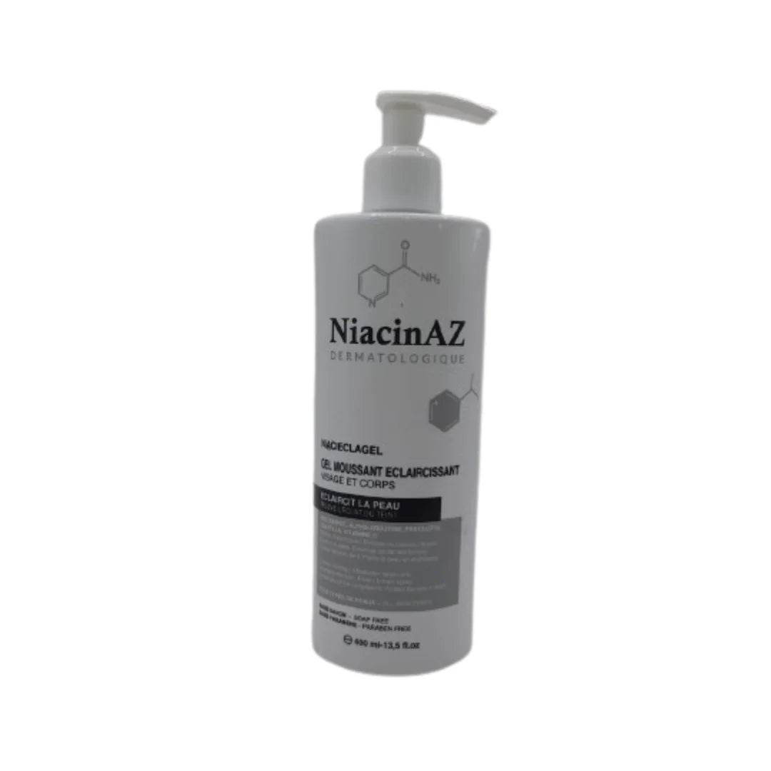 NIACINAZ Niacieclagel Gel Moussant Éclaircissant 400ml Nettoyant Unifiant Teint Éclat Premium - Nova Parapharmacie