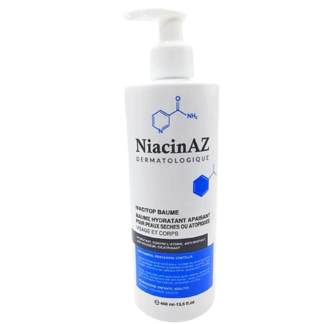 NIACINAZ Niacitop Baume Hydratant Apaisant Peaux Sèches 400ml Réparation Intense Confort Premium - Nova Parapharmacie