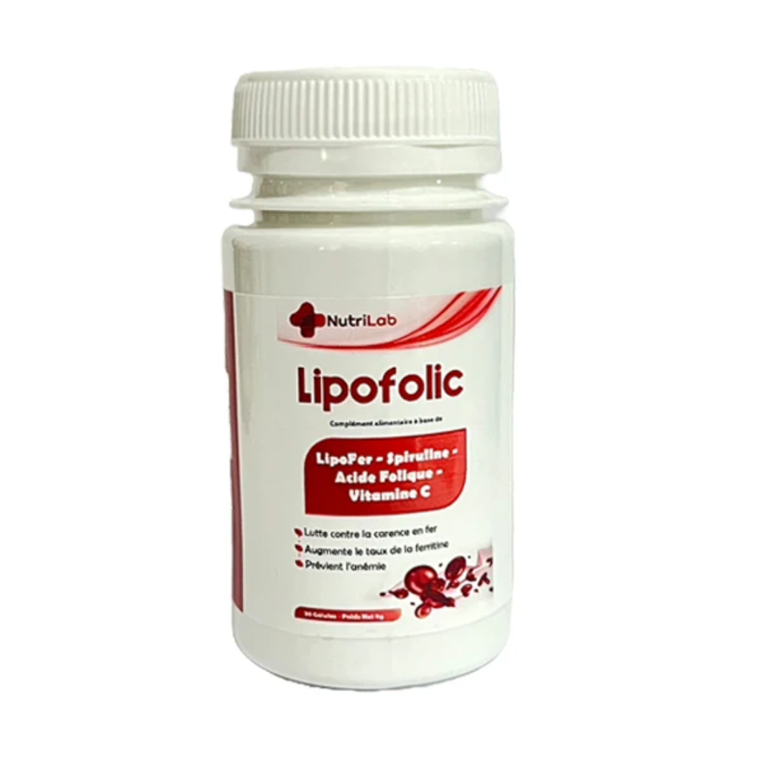 NUTRILAB Lipofolic Fer 30 Gélules Fer Acide Folique Grossesse ...