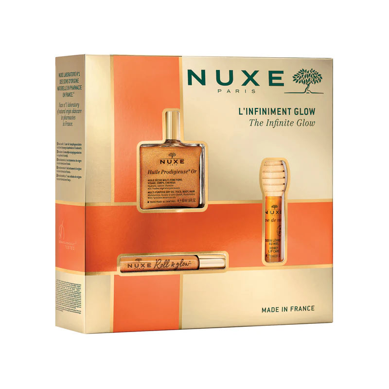 NUXE Coffret L'infiniment Prodigieuse Glow coffret cadeau soin visage éclat luminosité routine complète huile prodigieuse - novaparapharmacie