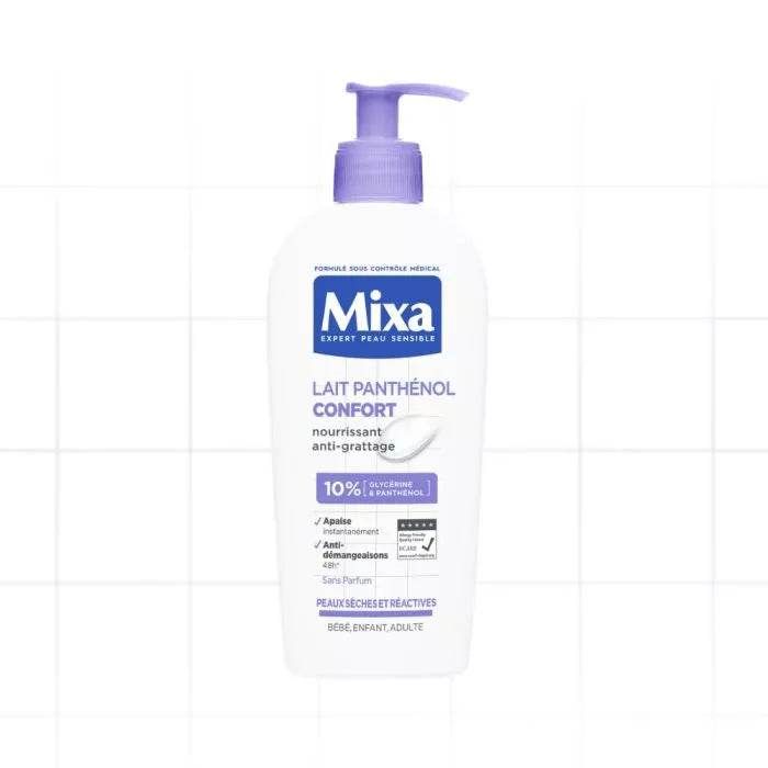 MIXA Lait Panthénol Confort 250ml Lait Hydratant Corps Peaux Sensibles Irritées Panthénol Apaisement Réparation - Nova Parapharmacie