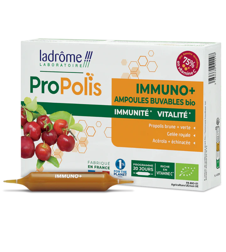 Ladrome propolis ruche immuno+ complément alimentaire immunité défenses naturelles vitalité trésor ruche - novaparapharmacie