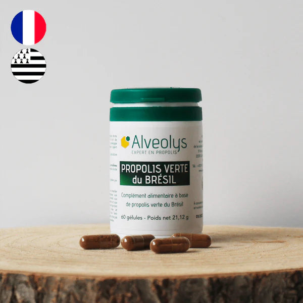 ALVEOLYS Propolis Verte du Brésil 60 gélules complément alimentaire immunité défenses naturelles - novaparapharmacie
