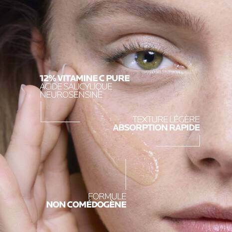 Utilisation La Roche-Posay Pure Vitamine C12 Sérum 30ml application visage anti-âge éclat révolutionnaire