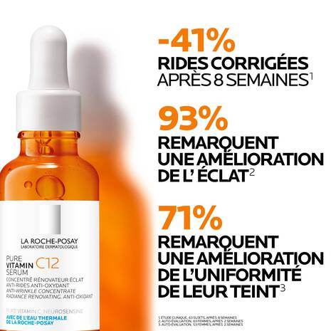Formule La Roche-Posay Pure Vitamine C12 Sérum 30ml vitamine C12 pure agents anti-âge révolutionnaires