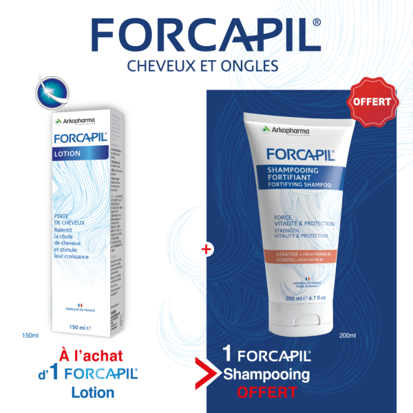 🎁 Forcapil Pack Lotion Anti Chute 150ml  = Forcapil Shampooing Energisant Offert