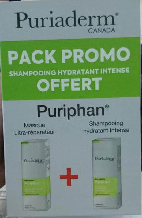 PURIADERM Pack Promo Masque Ultra-Réparateur PURIPHAN + Shampooing Hydratant Intense OFFERT - Nova Parapharmacie