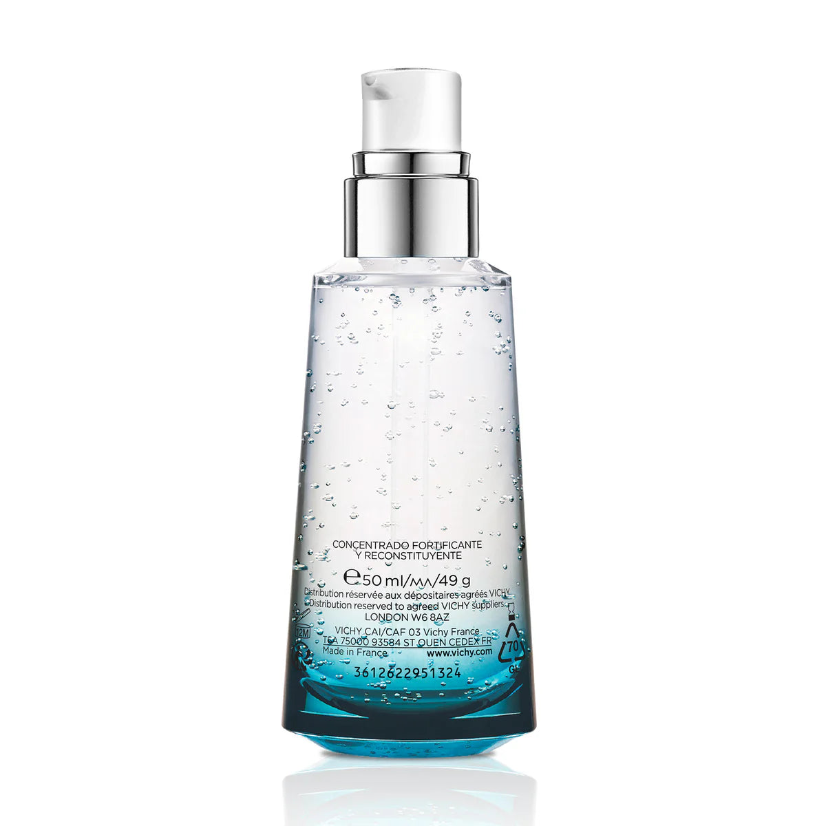 VICHY Minéral 89 emballage dos sérum booster hydratant fortifiant repulpant acide hyaluronique eau thermale composition - novaparapharmacie
