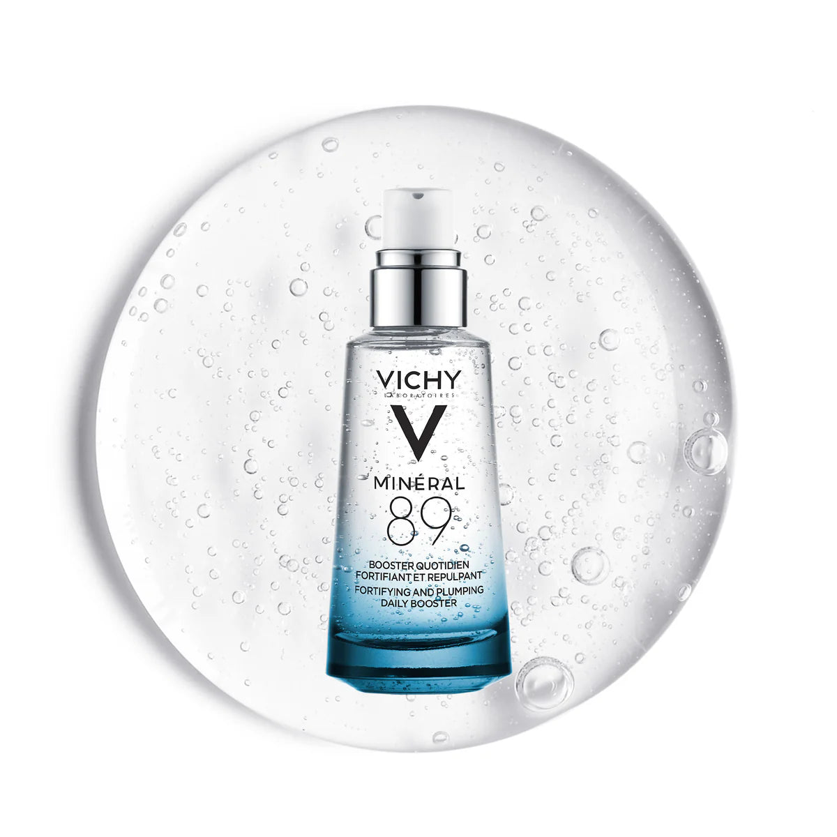 VICHY Minéral 89 texture application sérum booster hydratant fortifiant repulpant acide hyaluronique fluide léger absorption - novaparapharmacie