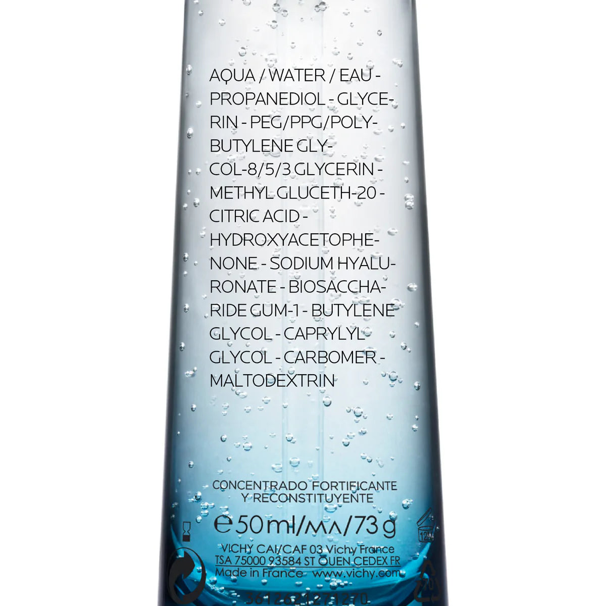 VICHY Minéral 89 ingrédients formule sérum booster hydratant fortifiant repulpant acide hyaluronique eau thermale 89% - novaparapharmacie