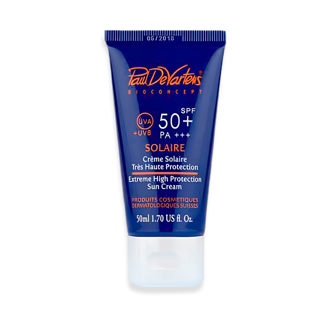 PAUL DE VARTENS Crème Solaire SPF50+ 50ml Protection Solaire Très Haute Hydratante Anti-Âge Résistante Eau