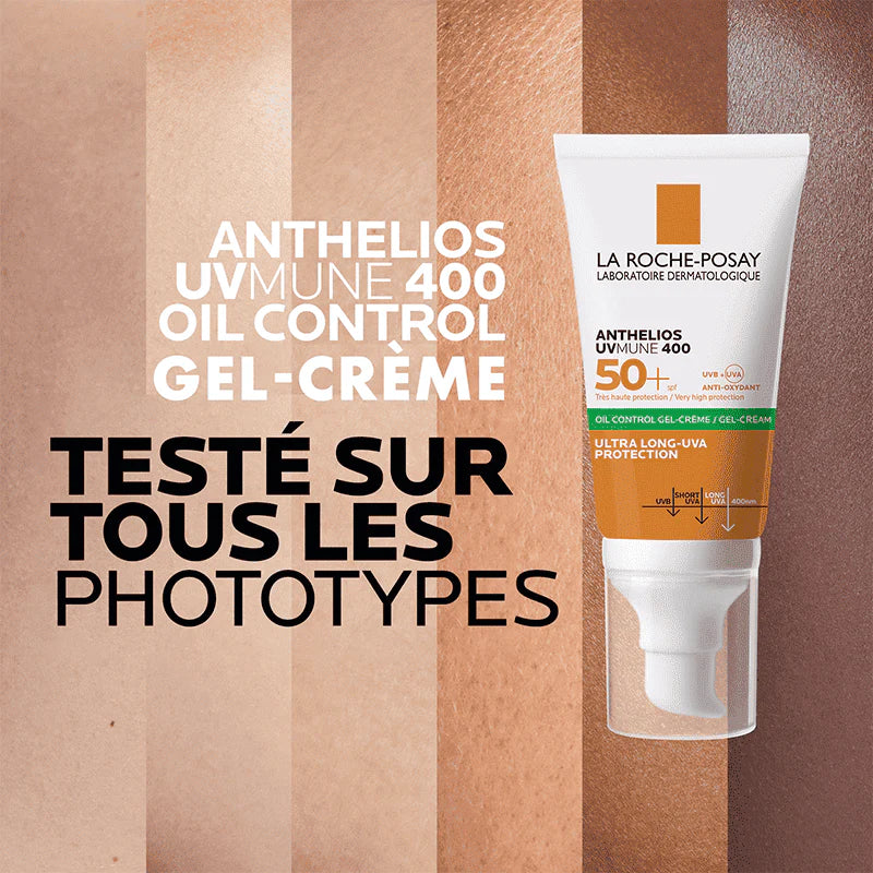 La Roche-Posay Anthelios UVMUNE 400 bénéfices SPF50+ protection solaire invisible UVA UVB oil control anti-âge - novaparapharmacie