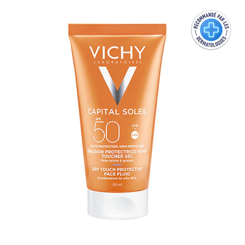 ichy Capital Soleil SPF50 protection très haute UVA UVB toucher sec matifiant waterproof apaise hydrate après-soleil - novaparapharmacie