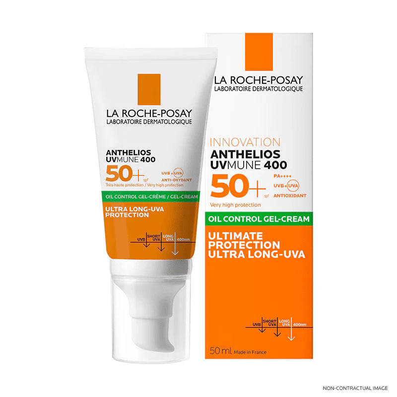 La Roche-Posay Anthelios UVMUNE 400 SPF50+ tube blanc orange protection solaire invisible oil control visage - novaparapharmacie