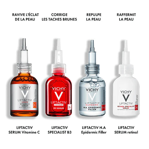 VICHY Liftactiv Supreme Vitamin C ingrédients actifs sérum anti-âge éclat intense vitamine C pure eau thermale concentré - novaparapharmacie
