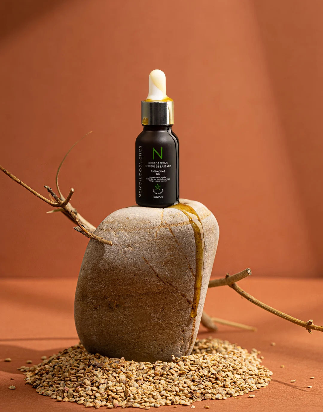  NEW OIL COSMETICS vue alternative huile pépins figue barbarie 15ml format flacon compte-gouttes précieux - novaparapharmacie