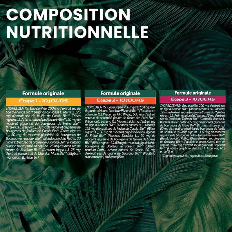 Minceur Programme Ultra Bio 30 Ampoules complément alimentaire minceur détox ultra minceur détox drainage BIO perte poids - novaparapharmacie