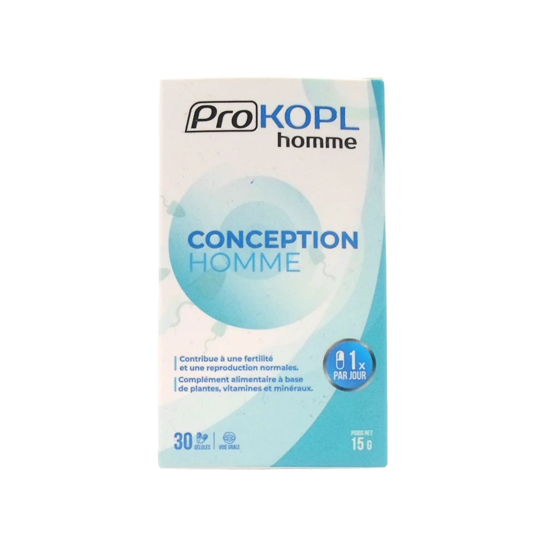 Prokopl Homme Conception 30 Gélules complément alimentaire fertilité masculine conception vitalité spermatozoïdes - novaparapharmacie